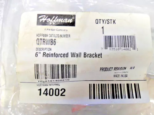 qty 2 - Hoffman QTRWB6 - 6" Reinforced Wall Bracket 14002 FREE SHIP USA seller