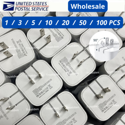 Dual USB-C 35W PD Fast Charger Type C Power Adapter For iPhone iPad Macbook Lot