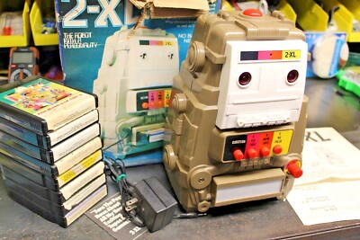 VINTAGE 1970'S TYPE 2 MEGO TOY 2XL TALKING ROBOT W/ 8 EIGHT TRACK