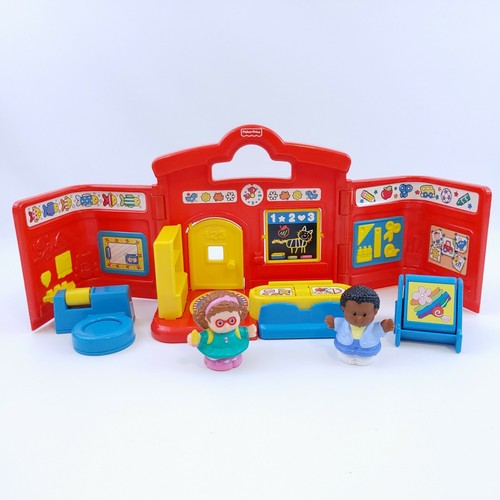 1999 Fisher Price Little People MAGGIE'S PRESCHOOL FOLD 'N GO Carry Spielset Rarität
