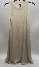 Want And Need White & Gold Dress  - Size Medium