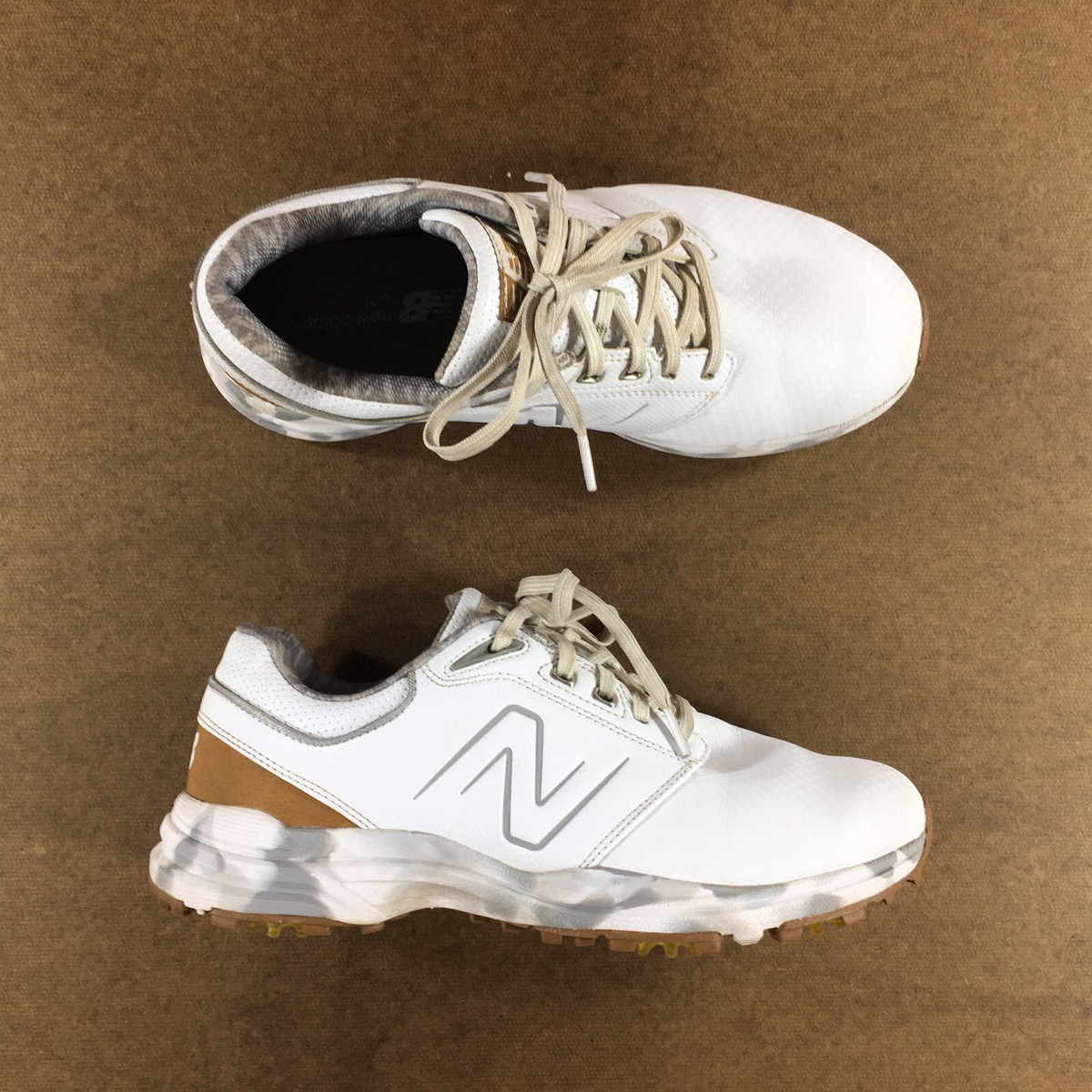 ★New Balance★Golf★Brighton V2 Men's★White/Grey New Balance Men's Brighton V2 Golf Shoe, White/Grey, 8 Wide