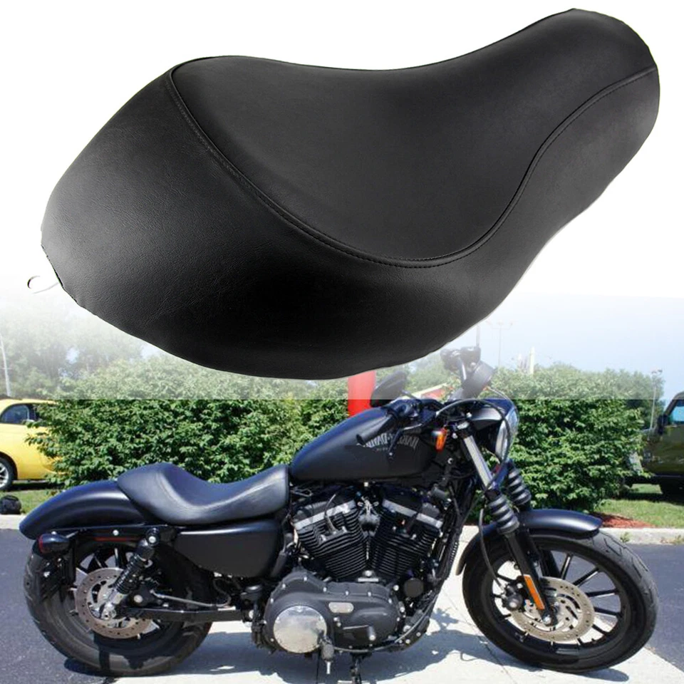Driver & Rider Solo Seat For Harley Sportster Custom XL 1200 883 48 72 2004-2015 - Image 2 of 4