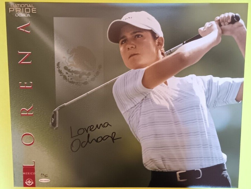 Lorena Ochoa Signed Auto Upper Deck 16 x 20 National Pride Photo -LE 36 of 50