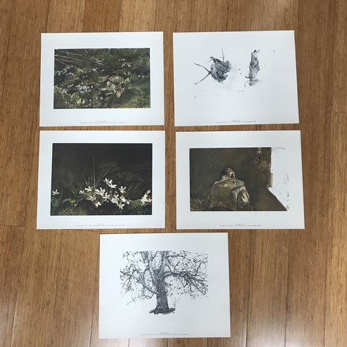 1962 Andrew Wyeth "Four Seasons" 10 Art Prints In Original Folio W/Cardboard Box - Picture 15 of 15
