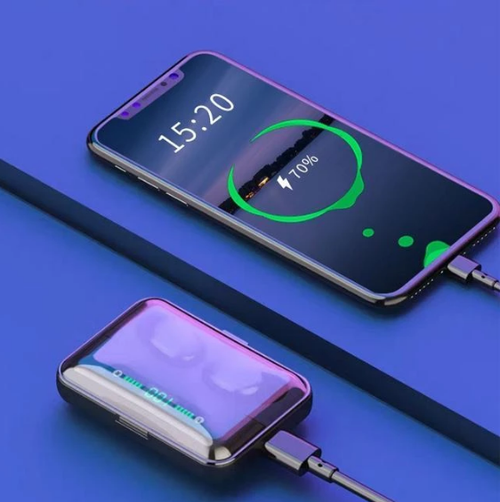 Wireless Bluetooth Earbuds with Built-in Power Bank