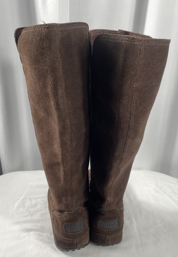 FitFlop Suede Tall Knee High Pull On Boots, Wobble Board Sole Womens Sz 7 Eu 38 - Picture 2 of 7