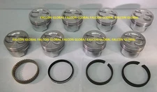 Chevy 350/5.7 Sealed Power/Federal Mogul Cast Dish Top Pistons+MOLY Rings +.030