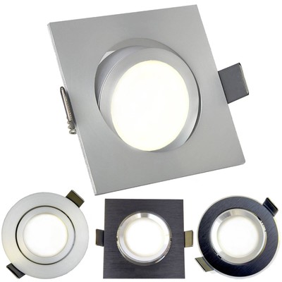 LED Einbaustrahler GU10 230 Volt 1-9 Watt schwenkbar Einbauspot 70mm Bohrloch