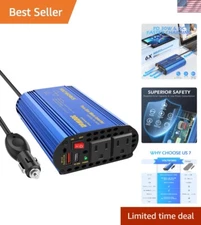 Travel-Sized 300W Inverter: AC Power & USB Fast Charging for Your Adventures