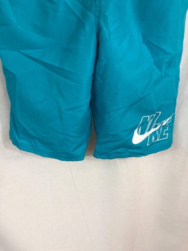 Nike Youth XL Teal Athletic Shorts With Logo Print 158-170cm 13-15 Yrs - Picture 6 of 7