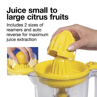 Proctor Silex Alex's Lemonade Stand Electric Citrus Juicer, 34 oz, Yellow,