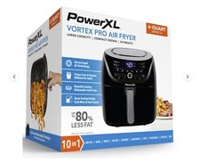 New POWER-XL 6-Qt Digital Vortex  Air Fryer with 10 Quick-Touch Presets, Black