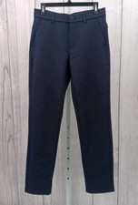 Plaid  Plain Men's Navy Dress Pants, 29Wx32L, Slim 603 -AF8
