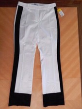 CARLISLE PER SE VINTAGE Dress Pants Per Piano White Black Stripes Sz 12 NWT 345
