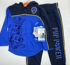 Boys Size 2T Adorable Paw Patrol 2-Piece Pants Set Outfit Full-Zip Hoodie Chase