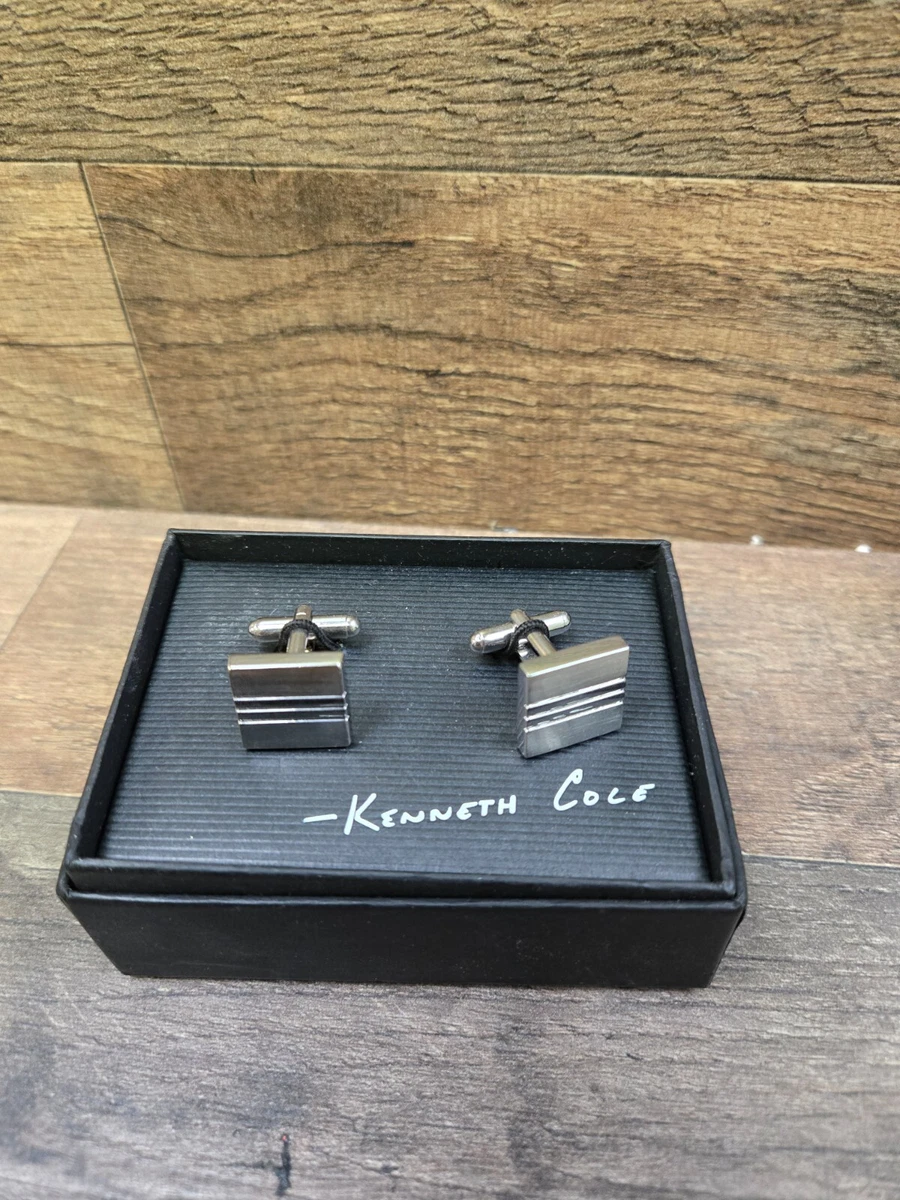 Boutons De Manchette Kenneth Cole Bleu Clair étoilés - Neuf Sans Emballage - Idéal Cadeau
