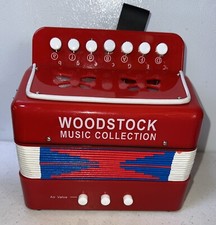 Woodstock Music Collection Children  s Accordion Red Musical Toy Works Squeezebox