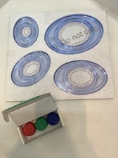 NEW Creative Memories Custom Cutting System 4 Ovals Sizing Templates-Blades