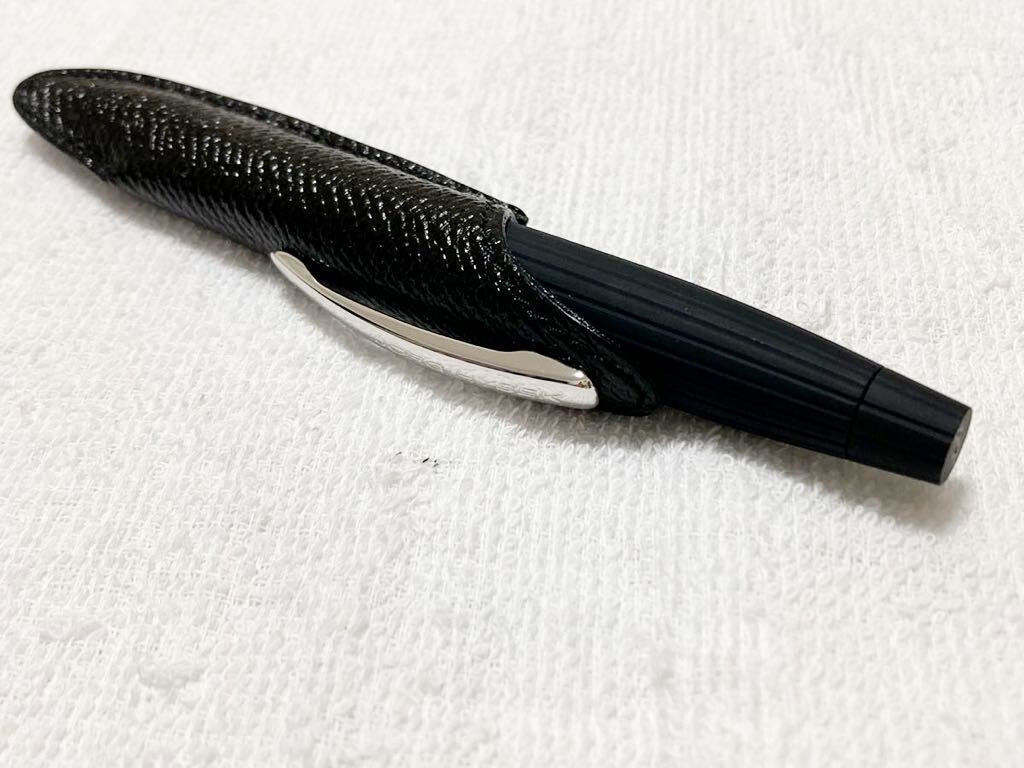 JORG HYSEK Matte Black Ballpoint Pen wz/Box,Manual Leather JORG HYSEK Matte Black Ballpoint Pen wz/Box,Manual Leather