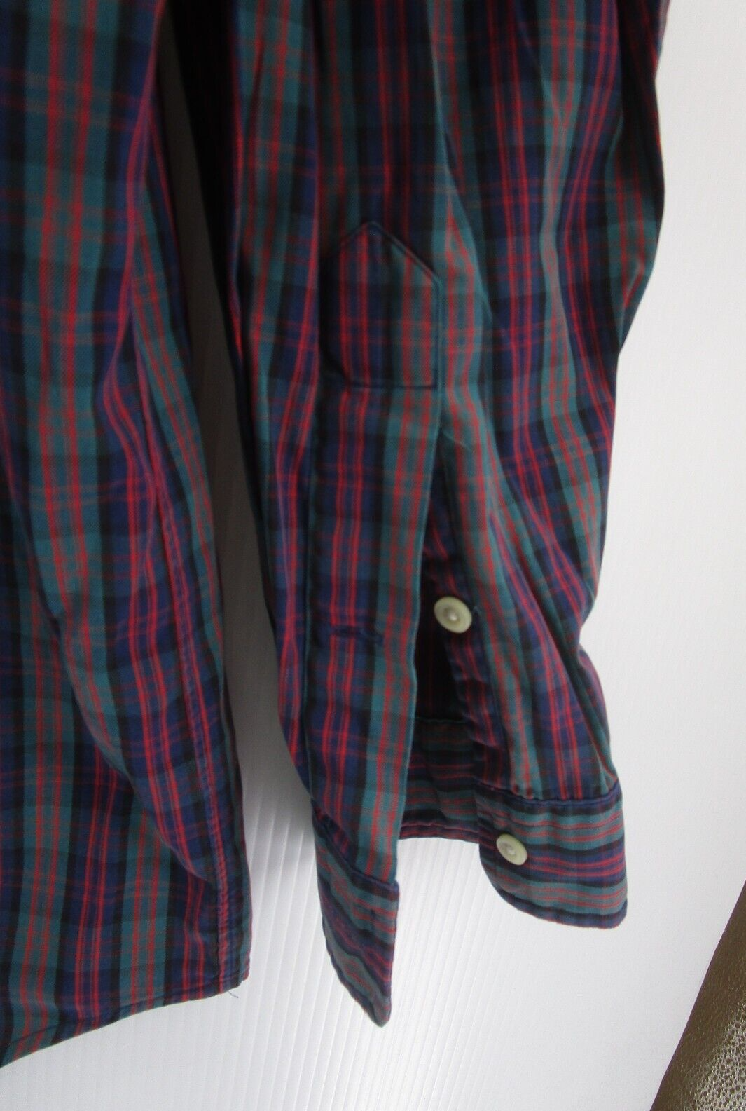 Camicia VINTAGE Ralph Lauren uomo grande blu blaire bottoni tasca pony a quadretti