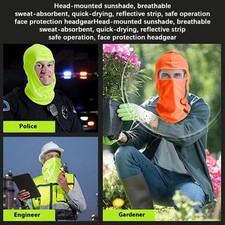 Reflective Outdoor Face Mask With Sun Shade Protections For Work Recreation