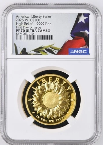 2025 W $100 Gold American High Relief Liberty NGC PF70 UCAM FDOI RARE