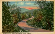 Sherburne Pass Highway Green Mts Vermont Postcard Mt Pico Killington Unposted