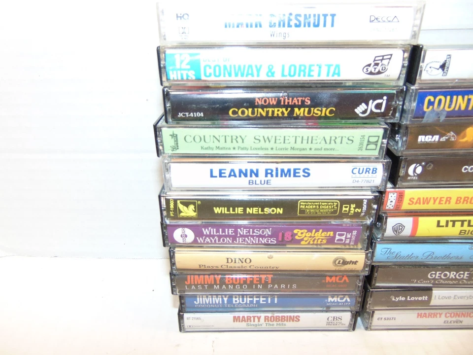 LOT OF 30 COUNTRY music CASSETTE TAPES Various artist Foto 2 de 4