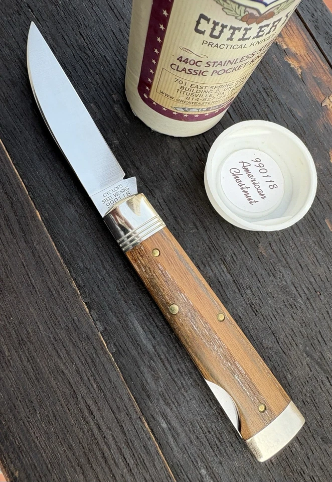 Cuchillo de pared GEC 99 Great Eastern Cutlery 990118 American Chestnut NIT Foto 4 de 4