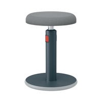 Image of Leitz Ergo Cosy Active Sit/Stand Stool 370x370x690mm Velvet Grey 65180089
