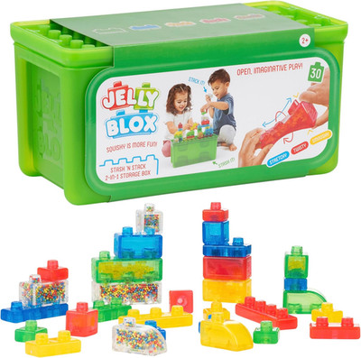 Stash 'N Stack 2-In-1 Storage Case with 30 Blocks | Toddler & Preschool Building