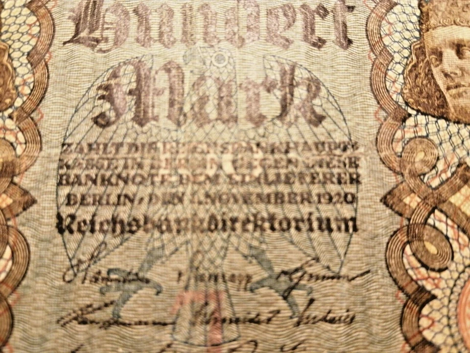 *Germany* year 1920- *100 (hundert) Mark Reichs banknote *RBD-A15061250 * - Image 2 of 3