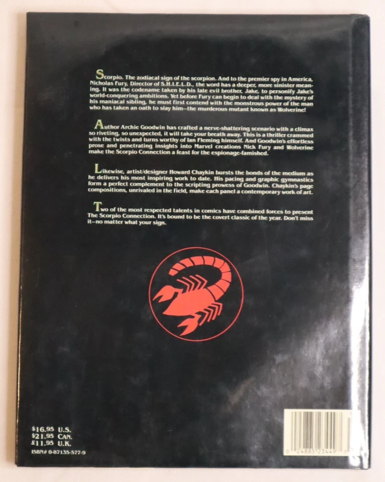 WOLVERINE NICK FURY THE SCORPIO CONNECTION (MARVEL COMICS, 1989) GRAPHIC NOVEL - Image 2 of 4