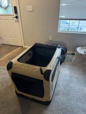 AmazonBasics Soft-Sided Fabric Travel Dog Crate Large 36in