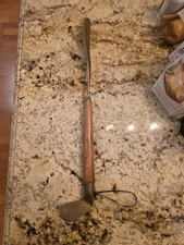 Vintage Brass  Wood 17" Shoe Horn Golf Club Shoehorn w/ wrist strap