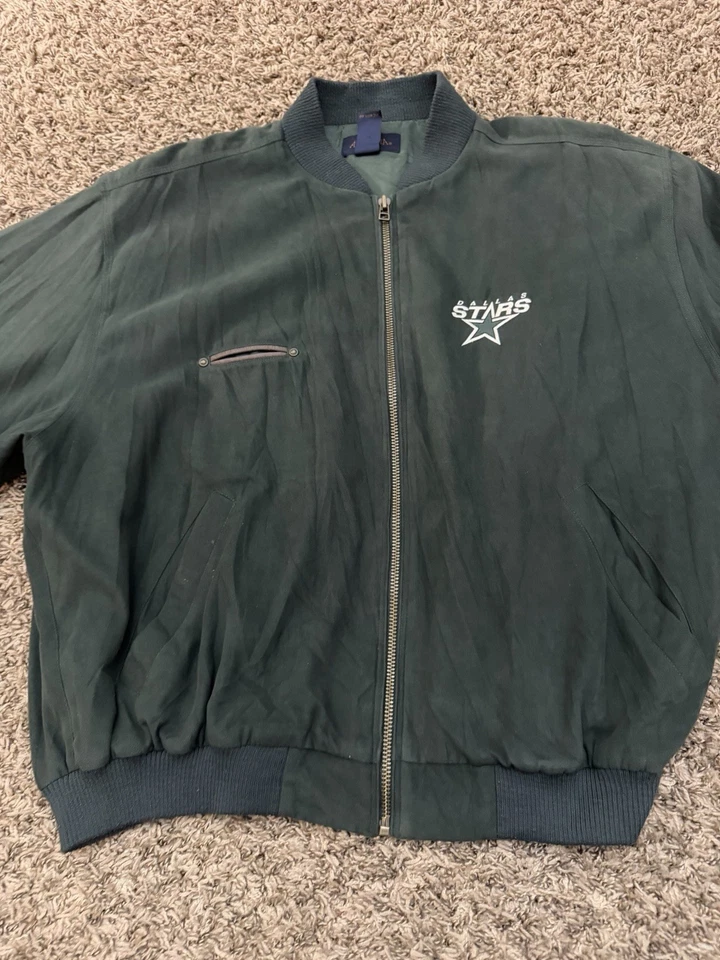 Vintage Antigua Dallas Stars NHL Mens Full Zip Jacket Green Size XL - Image 2 of 4