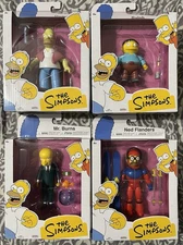 The Simpsons 5" Wave 6 Complete Set Jakks Pacific Action Figure Ralph Burns Ned