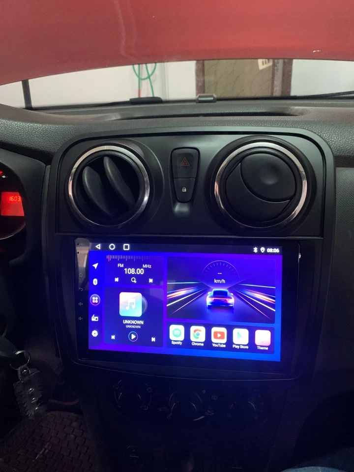 Autoradio Android 9” per Renault Dacia Logan 2 / Sandero (2014–2019) – GPS Navi - Immagine 2 di 4