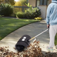 52CC Gas Power Brush Handheld Sweeper Broom Driveway Artificial Grass Snow Clean