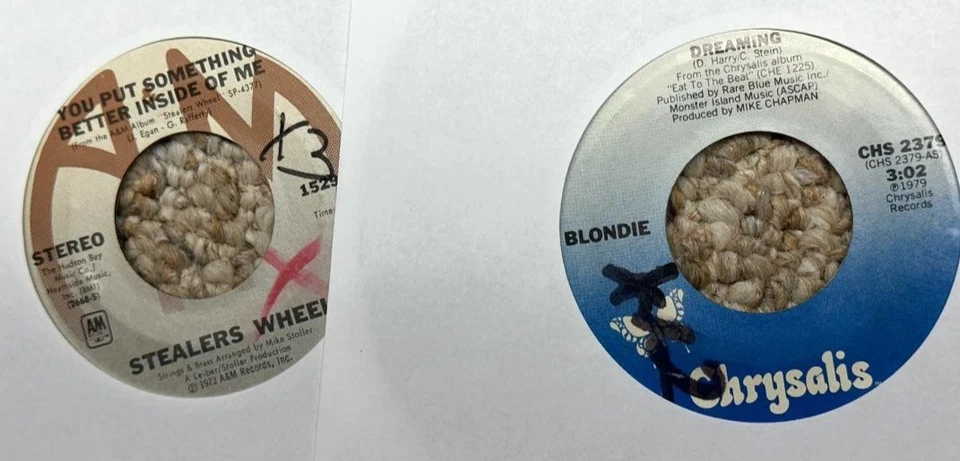 RARE lot 45's rock punk garage pop CLAPTON BLONDIE PROCOL HARUM AIR SUPPLY more - Image 4 of 4