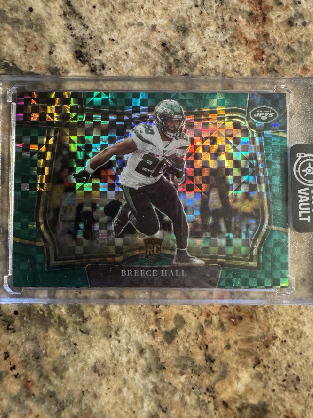 2022 Panini Select Breece Hall Field Level Green /5 Jets RC