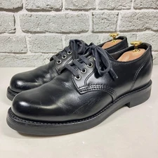 CHIPPEWA Service Shoes, Black Leather, Vibram Sole, Size 25.5 #1218