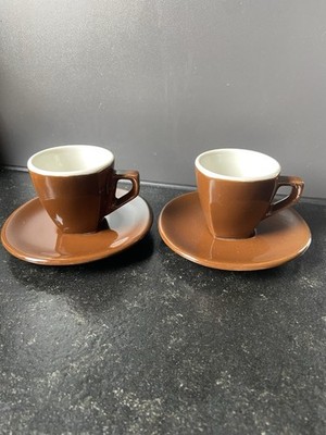 ACF Espressotassen Set 2 Stück braun Tulpenform Vintage