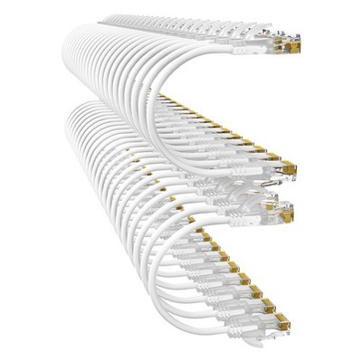 10Gsupxsel Cat6a Patch Cables 0.5ft (48 Pack) Slim, Cat6 Ethernet Patch Cable