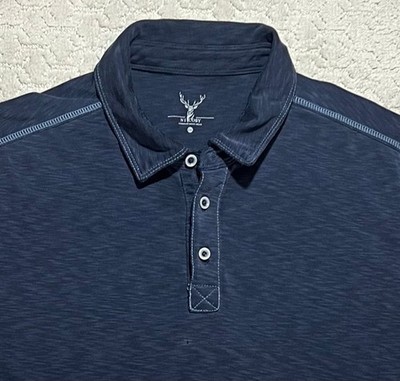 Nicoby Super Soft Slub Modal Blend Polo Shirt Navy Blue XXL
