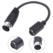 MD 6-pin Female to DIN 5-pin Male Cable 0.15m Ps2 Keyboard and Mouse Cable