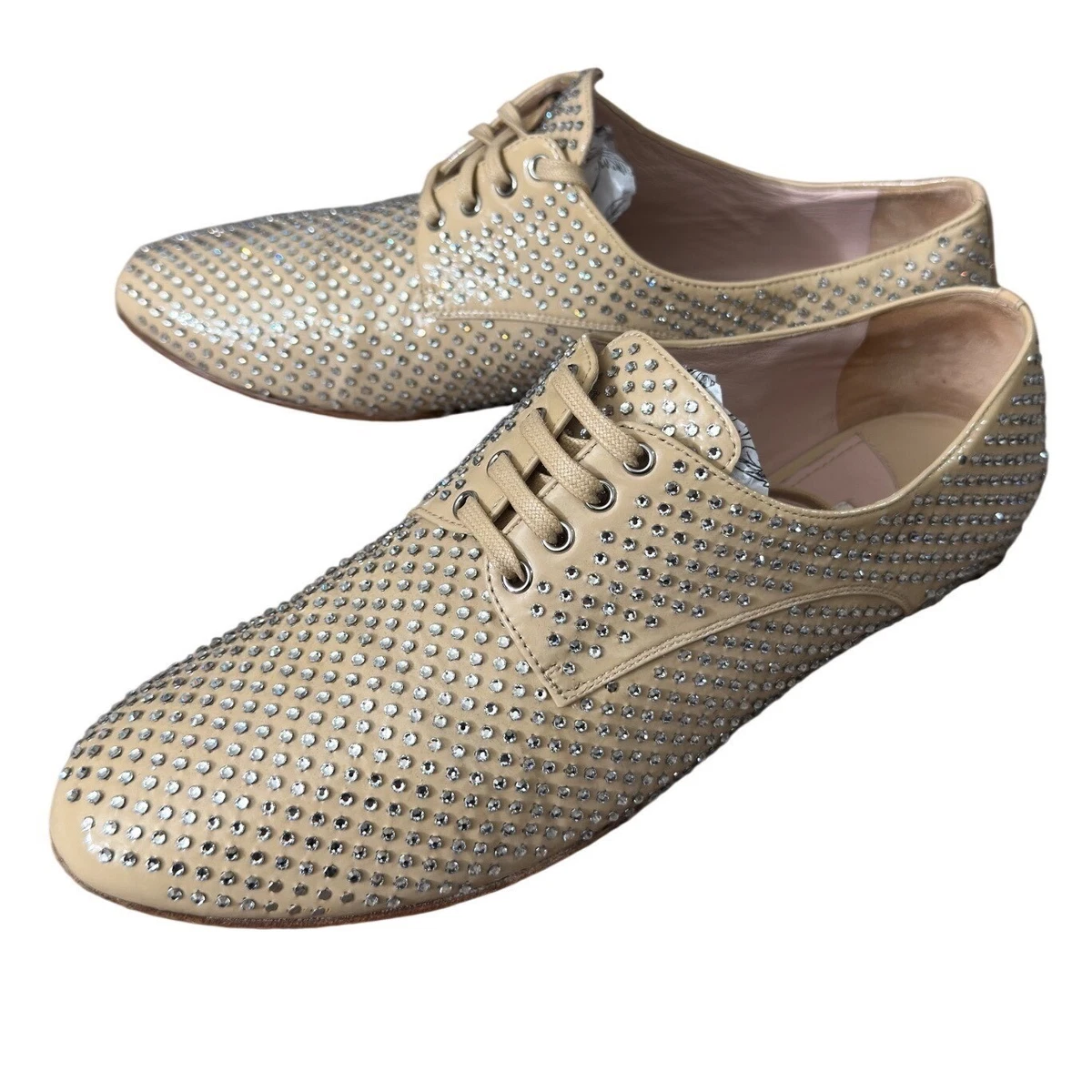 Miu Miu Patent Leather Lace Up Flats for Women for sale | eBay