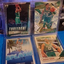 Jayson Tatum Threads THREEDOM! /Optic SPLASH Revolution Fractal /Donruss Lot - 4