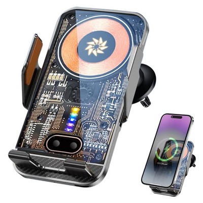 66W Fast Wireless Car Charger Automatic Clamping Mount Air Vent Phone Holder US